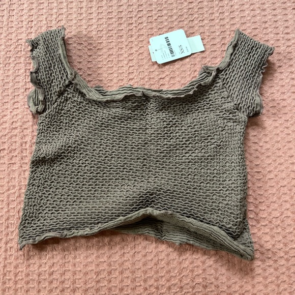 Free People Tops - Free People Smocked Crop Top XS